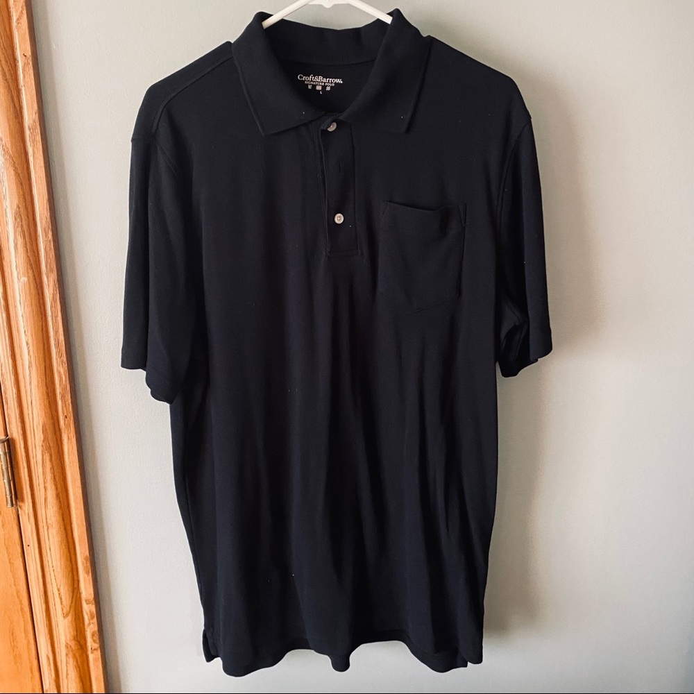 Croft & Barrow black polo shirt